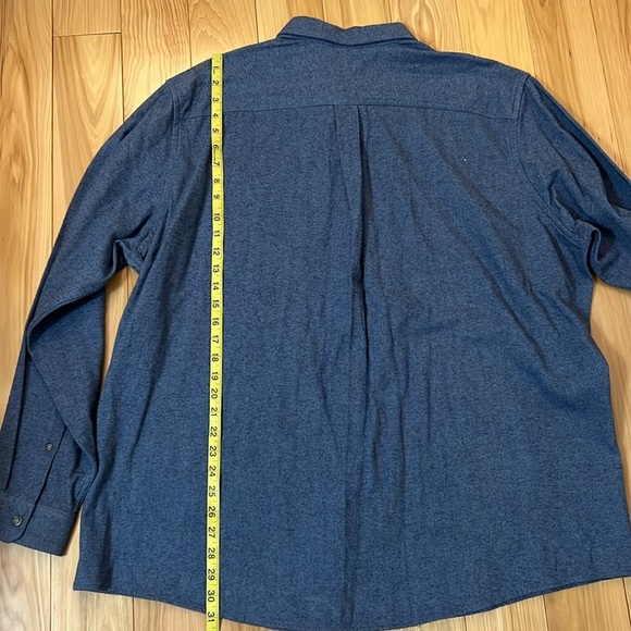 Eddie Bauer field flannel mendindgo Blue long sleeve men’s Shirt - Picture 4 of 7